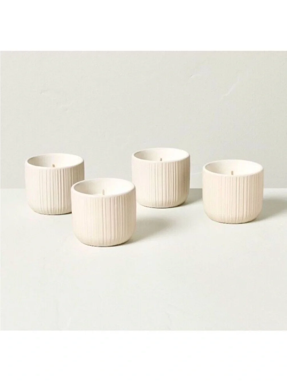 Hearth And Hand Magnolia 4 Pack Citronella Outdoor Candles Palm Blend NEW IN BOX